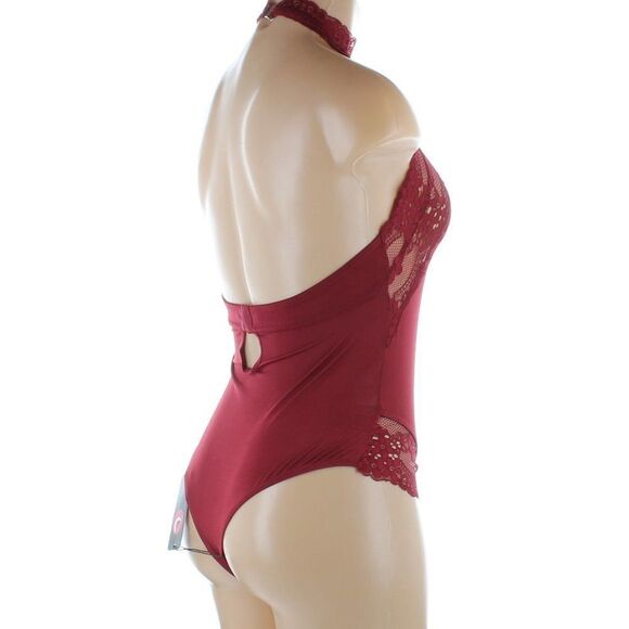 Lace Teddy Halter Mesh Bodysuit Babydoll NWT - Picture 10 of 13